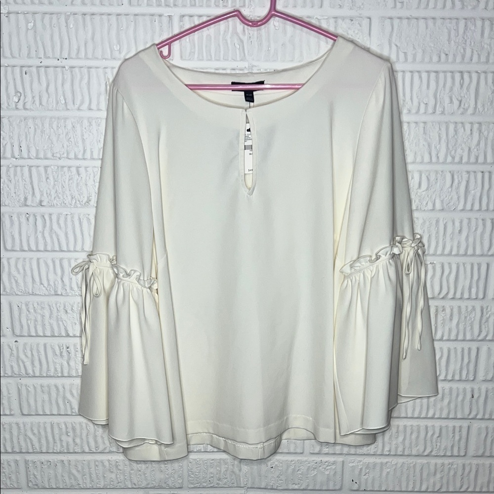 Lane Bryant Ivory Bell sleeve Blouse New With tags